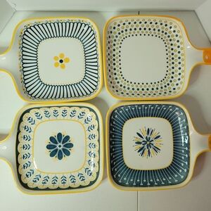 Keyiyijia Retro Nordic Square Ceramic Dishes with Handles